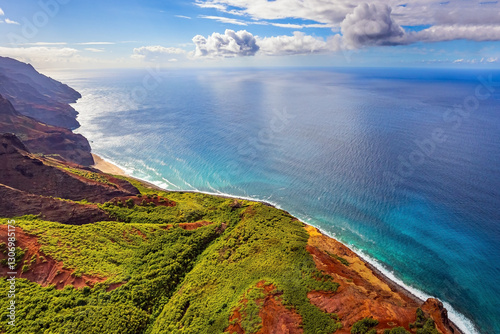 The coastline of the island photo