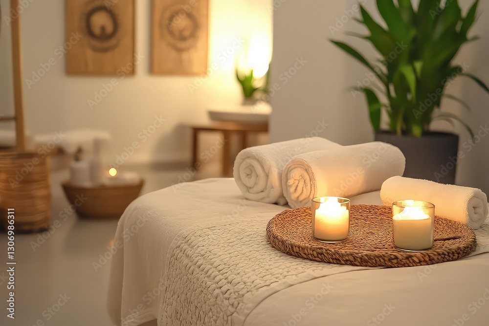 A business owner setting up a cozy consultation space with ambient lighting. A business owner setting up a cozy consultation space with ambient lighting.