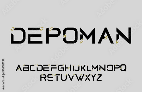 technology font logo design, modern headline font for sport fashion, racing, movie, vector illustration
