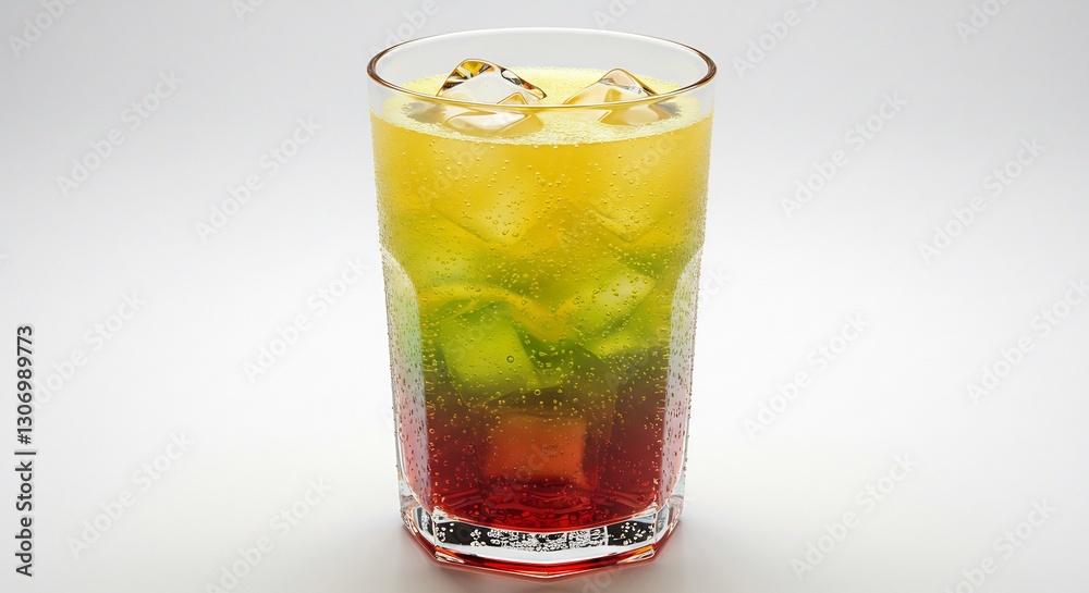 Refreshing layered cocktail vibrant colors. AI Generated Refreshing layered cocktail vibrant colors. AI Generated