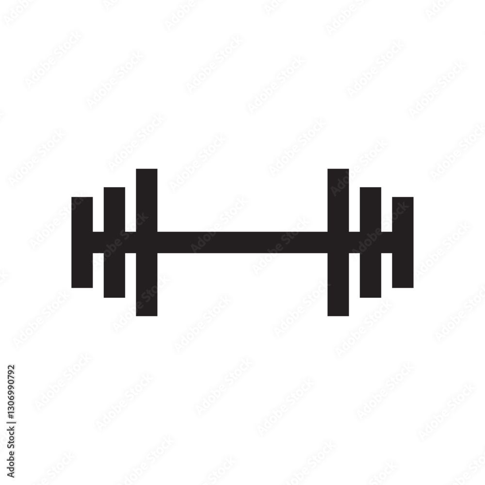 Obraz premium barbell icon symbol isolated on white background.