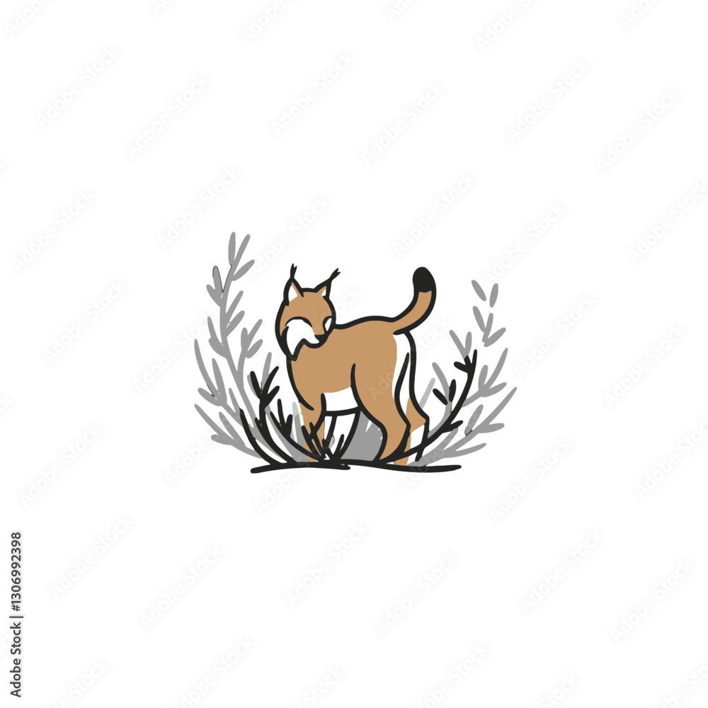 Fototapeta premium Lynx in Bushes