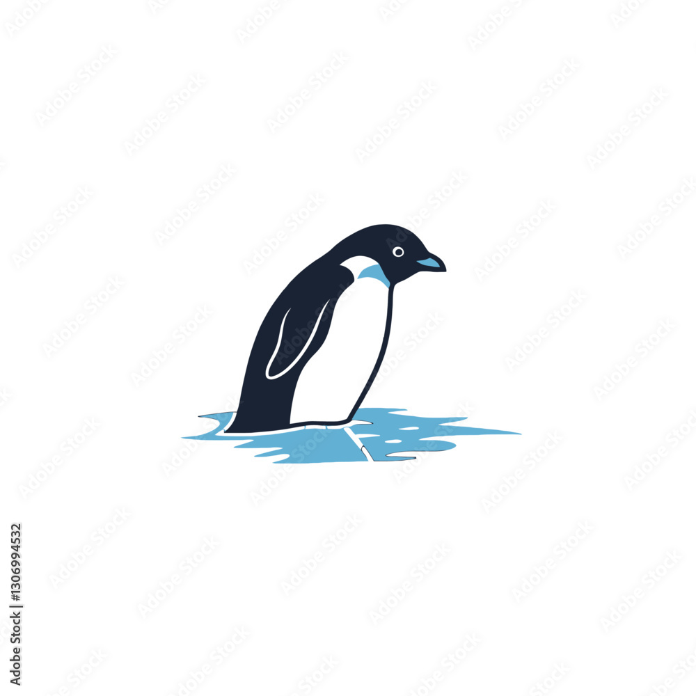 Obraz premium Penguin Standing on Ice