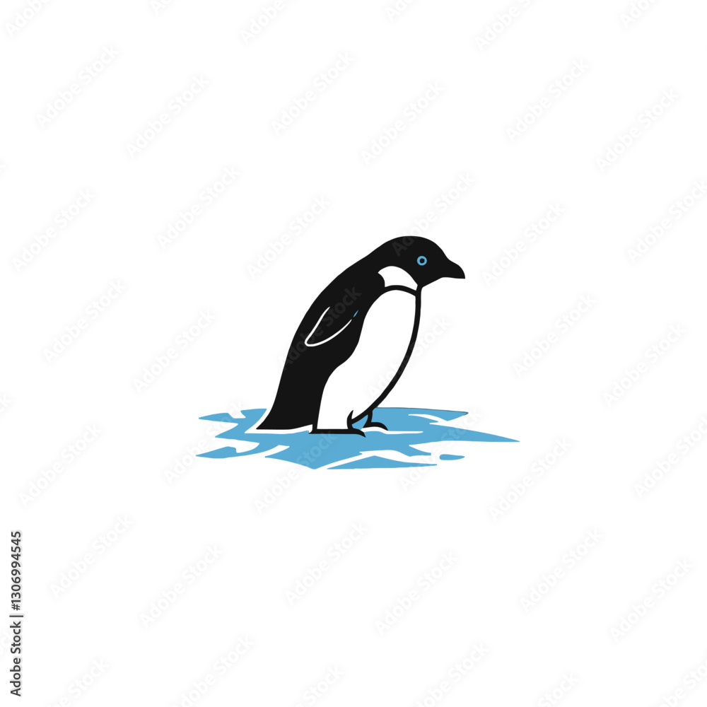 Obraz premium Penguin on Ice