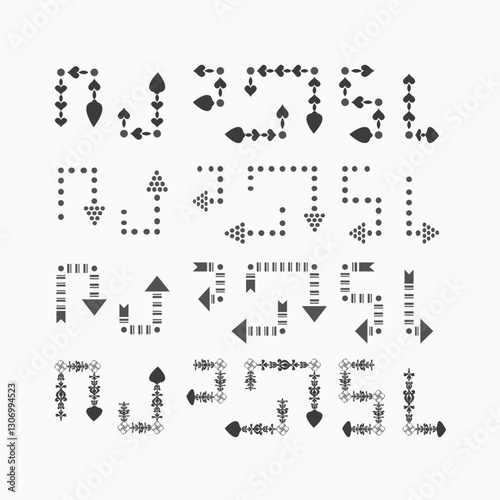 Arrow icon set. arrow. Arrows big black set icons. Modern simple arrows. cursor. different arrow signs. Black direction pointer. Arrow set. Vector illustration set