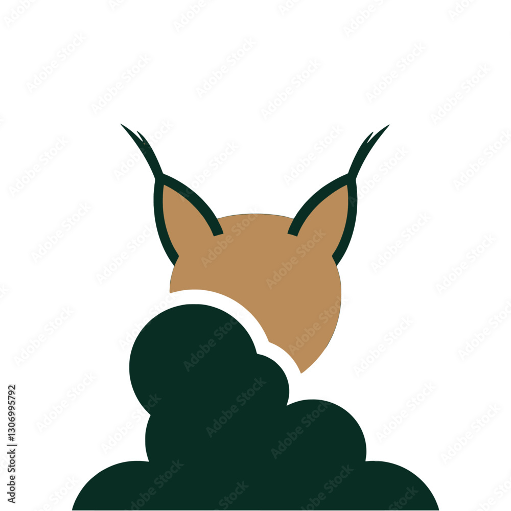 Obraz premium Lynx Hidden in Bushes