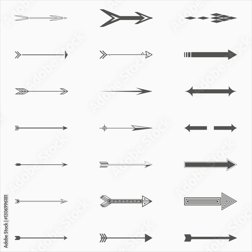 Arrow icon set. arrow. Arrows big black set icons. Modern simple arrows. cursor. different arrow signs. Black direction pointer. Arrow set. Vector illustration set