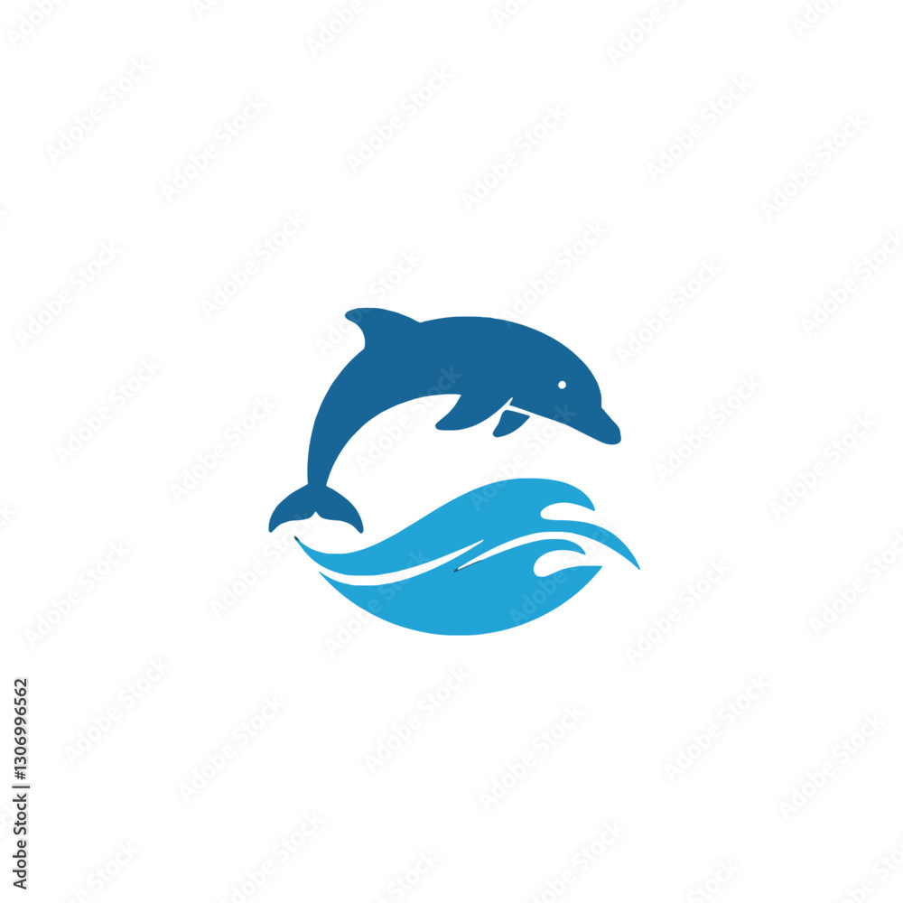 Obraz premium Dolphin Jumping Over Ocean Wave