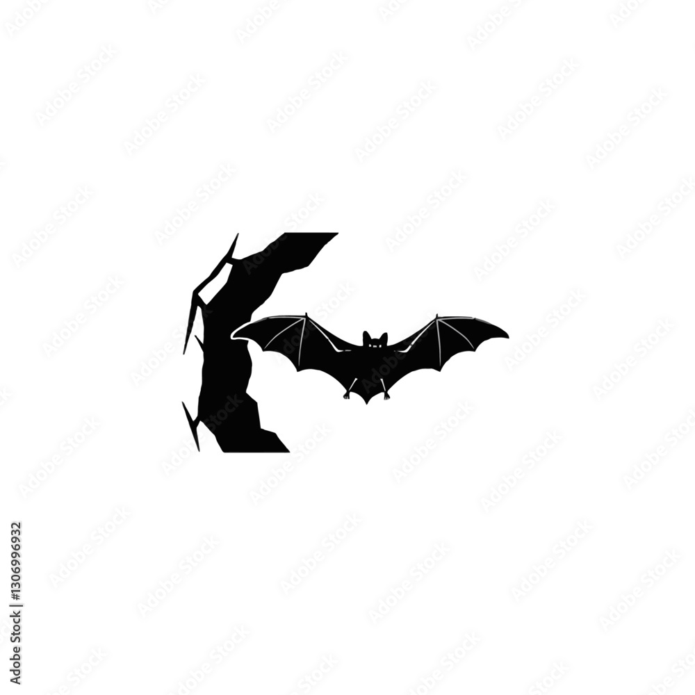 Fototapeta premium Bat Flying Out of Cave