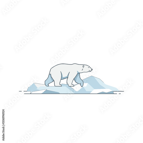 Polar Bear on Glacier