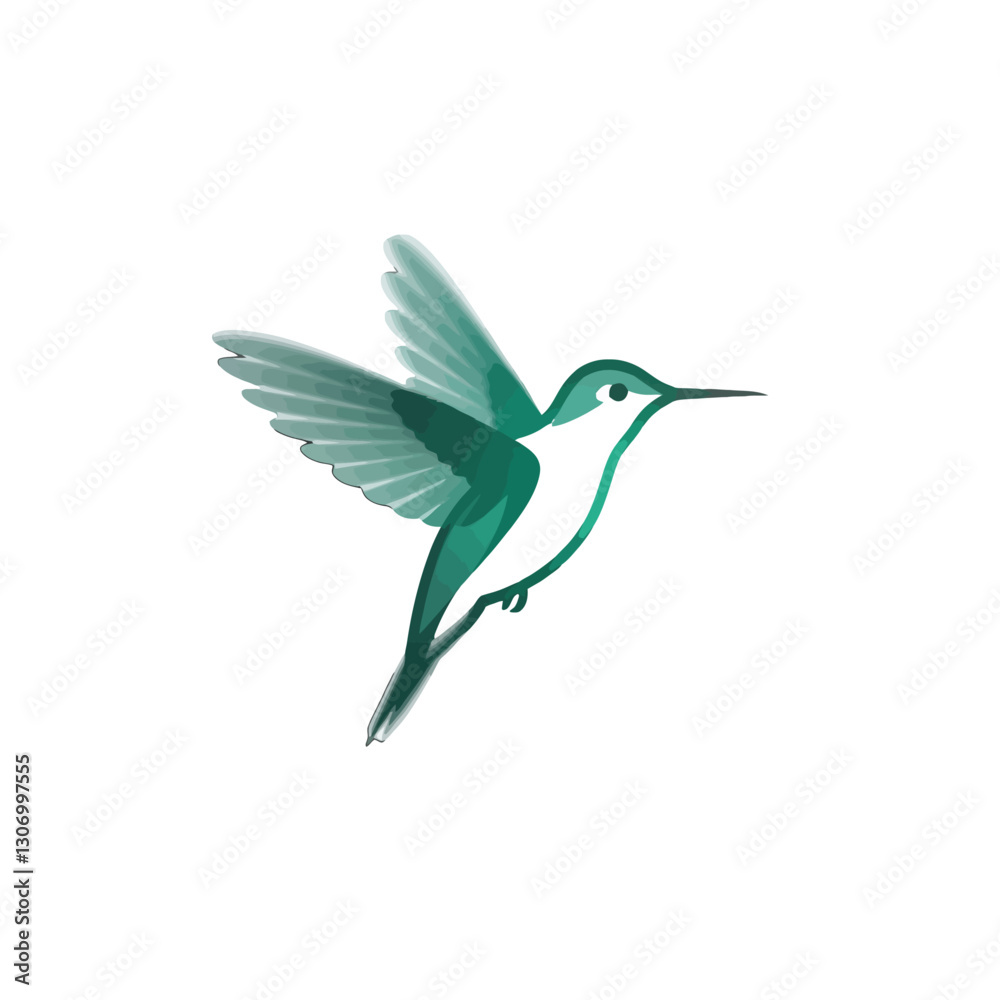 Hummingbird in Flight Minimal Logo Design Hummingbird in Flight Minimal Logo Design