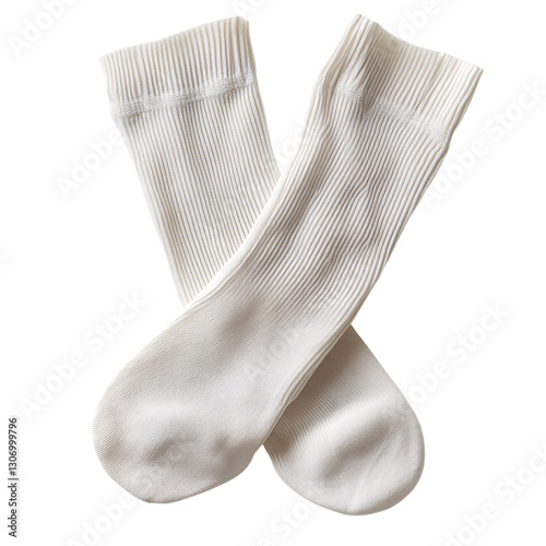 Comfortable white socks for everyday use home apparel indoor close-up cozy essential