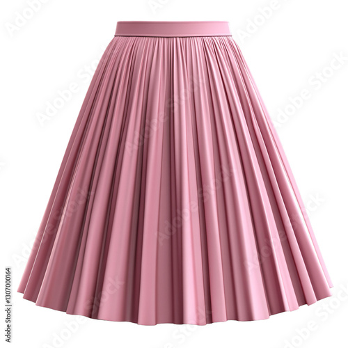 Elegant pink pleated skirt showcase fashion studio clothing display modern environment stylish viewpoint fashion concept