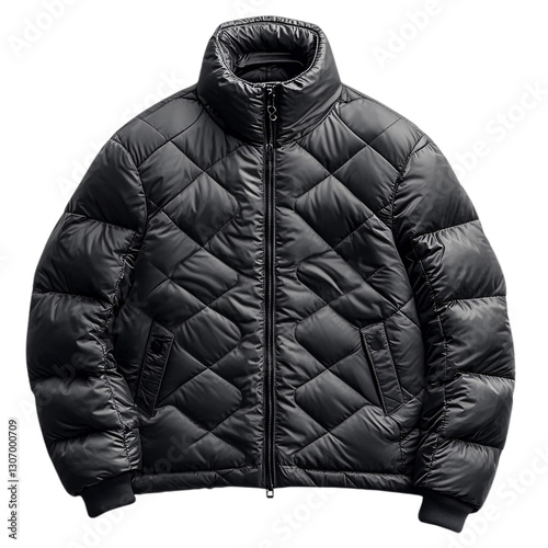 Winter fashion trends stylish black puffer jacket urban setting clothing photography street style fashion concept
