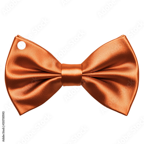 Elegant orange satin bow tie fashion accessory studio setting close-up view stylish presentation