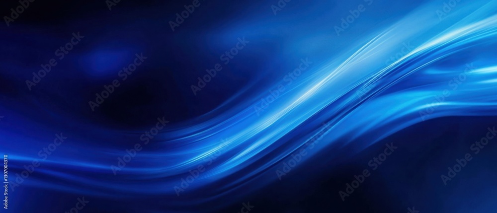 Fototapeta premium Abstract dark blue background with flowing light streaks, creating a dynamic and modern design for technology and digital concepts