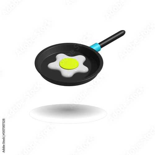 fried eggs in a frying pan	
