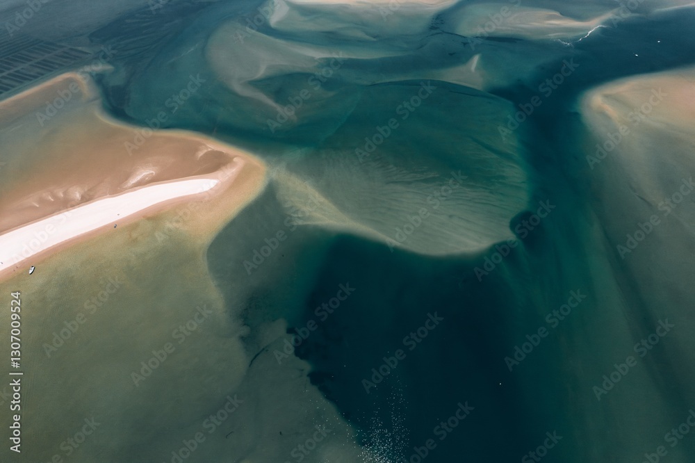 Fototapeta premium Stunning aerial view of Alvor Lagoon, Algarve