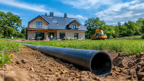 Wallpaper Mural House construction pipe installation Torontodigital.ca