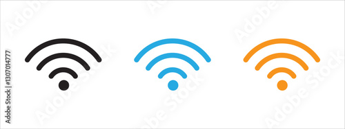 Editable vector  wifi access signal icon