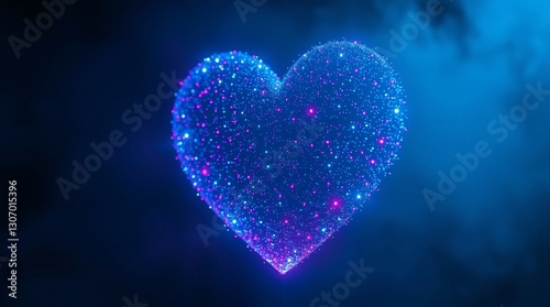 Digital Particle Heart in Cybernetic Space
