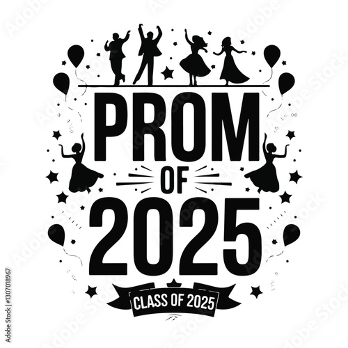 Dazzling Prom 2025 Captivating Class Celebration in Vector Art