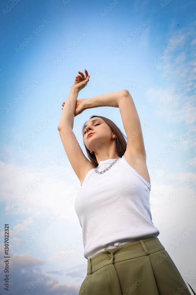 Beautiful girl in the field. Spring/Summer photo. Summer style, shades of clothes match the color of the environment. Beautiful girl in the field. Spring/Summer photo. Summer style, shades of clothes match the color of the environment.