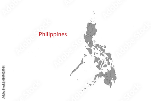 Philippines Map vector illustration. Philippines Map silhouette
