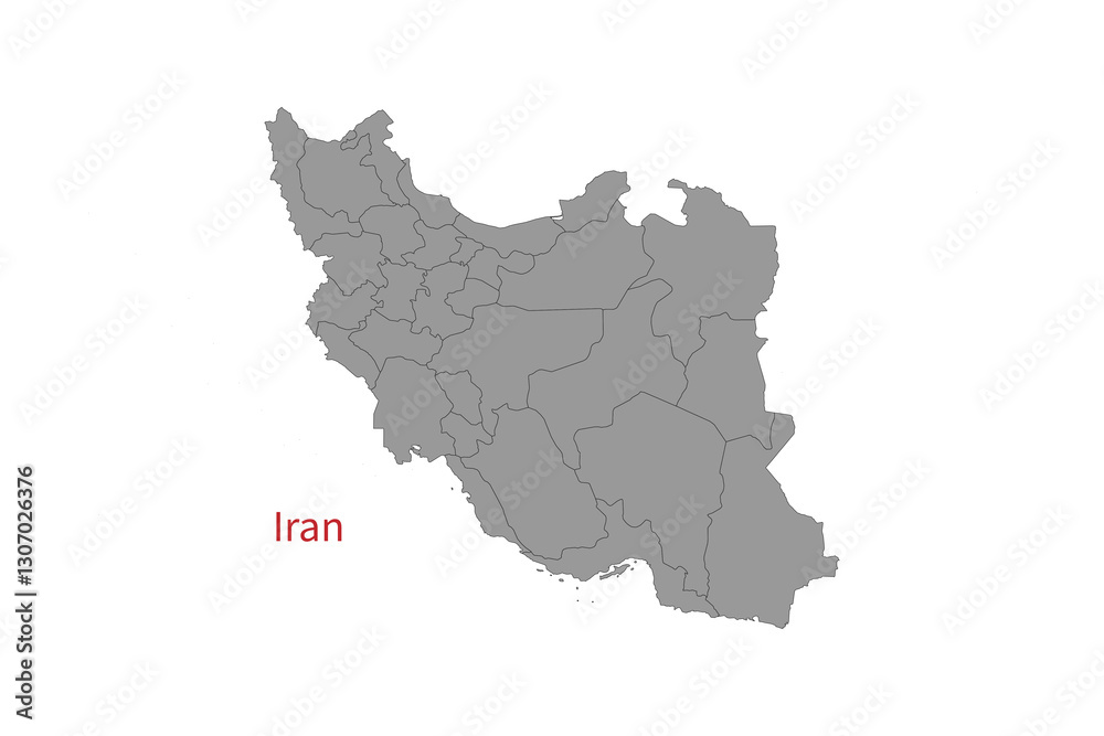 Obraz premium Iran Map vector illustration. Iran Map silhouette