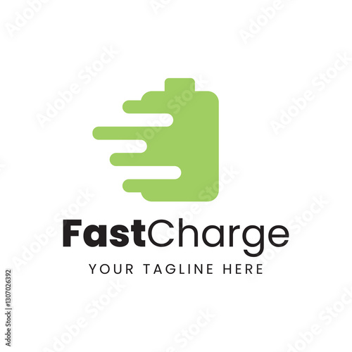 Fast charging battery, Electric charge icon, Isolated on black background, Vector illustration
