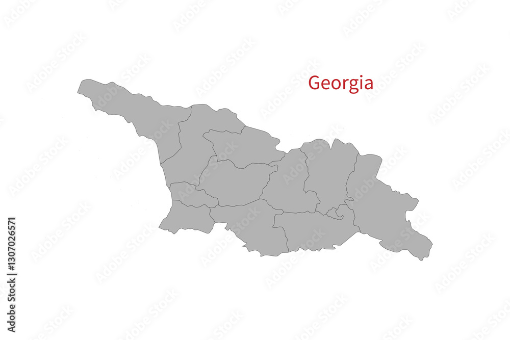 Fototapeta premium Georgia Map vector illustration. Georgia Map silhouette