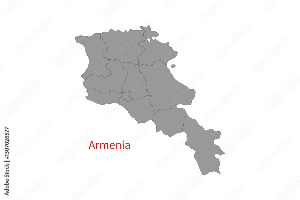 Armenia Map vector illustration. Armenia Map silhouette Armenia Map vector illustration. Armenia Map silhouette