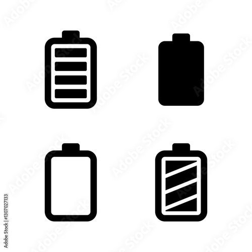 Battery icon isolated on white background.
