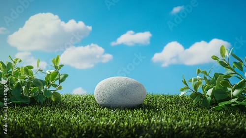 Vibrant green natural scenery photoshoot