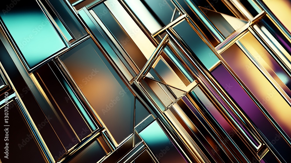 Stylish Art Deco-Inspired Frame with Metallic Colors - A Touch of Elegance and Luxury Stylish Art Deco-Inspired Frame with Metallic Colors - A Touch of Elegance and Luxury