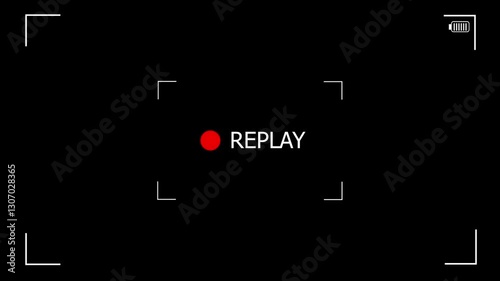 Animated frames replay video borders, video templates for films, stories and multiple video editing. with a transparent background