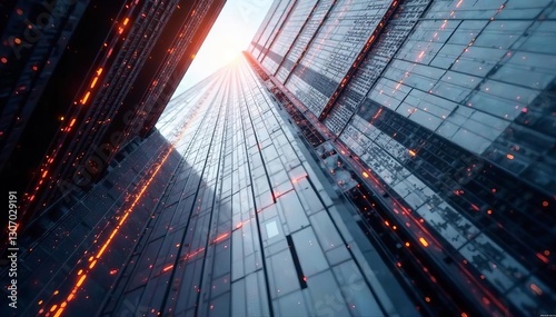 Wallpaper Mural Overlapping black stripes, angular modern texture, contrast, wallpaper, banner Torontodigital.ca