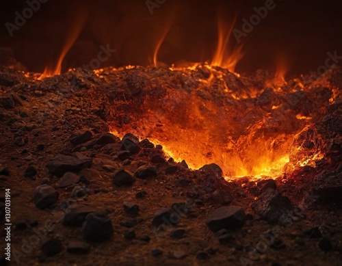 close up of fire flames