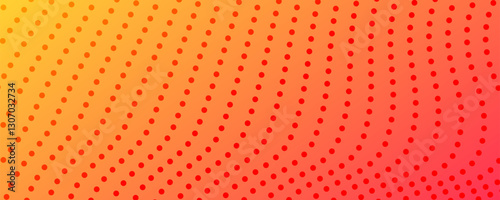 Colorful halftone background with flowing dots