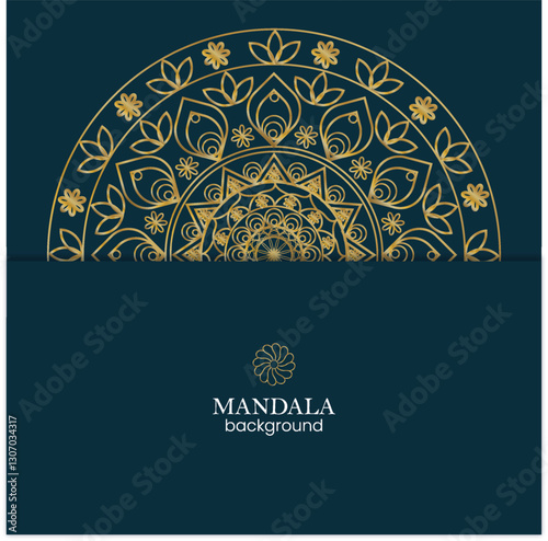 Luxury mandala background with golden arabesque pattern