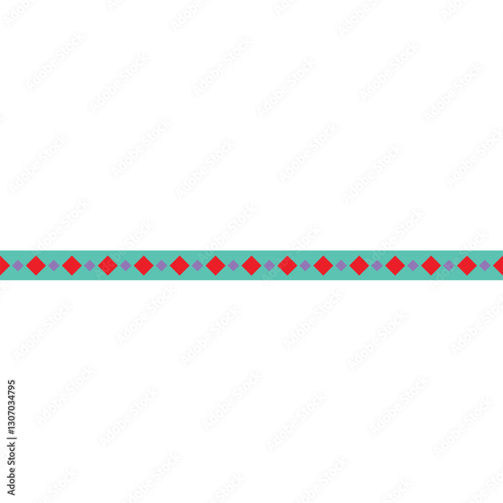 Obraz premium Decorative border with tribal pattern in Mexican and ethnic style. icon illustration