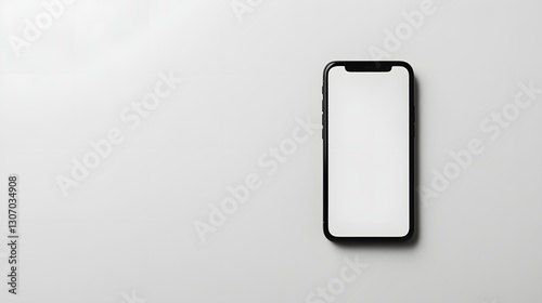 Minimalist smartphone on a clean white background for mockup display