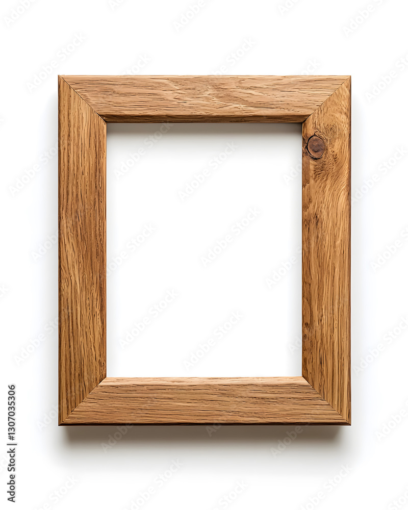 3d Wooden picture frame mock up isolated on white background 3d Wooden picture frame mock up isolated on white background
