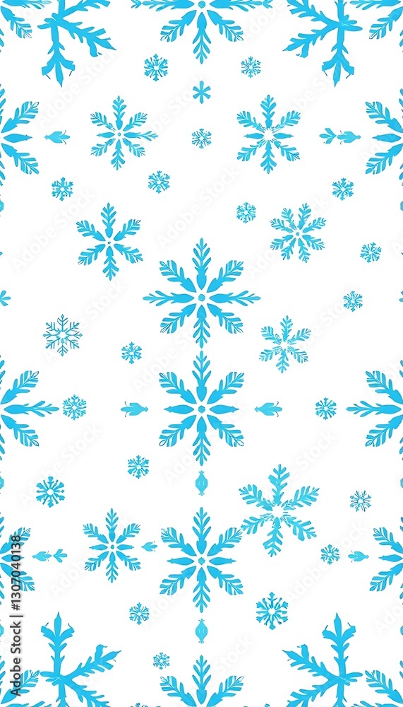 Blue Christmas Snowflakes Seamless Pattern Tile White Or Blue Christmas Snowflakes Seamless Pattern Tile White Or