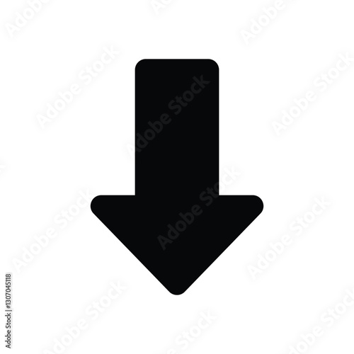Down Arrow stock illustration