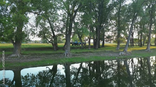 Tractor on the farm