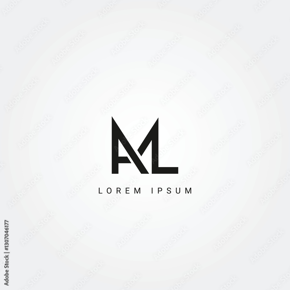 Initial modern letter AML, LMA or MLA logo icon design template vector, Initial Based Alphabet Icon Logo in Editable Vector Format