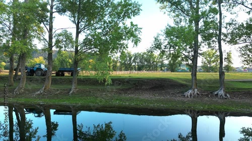 Tractor on the farm