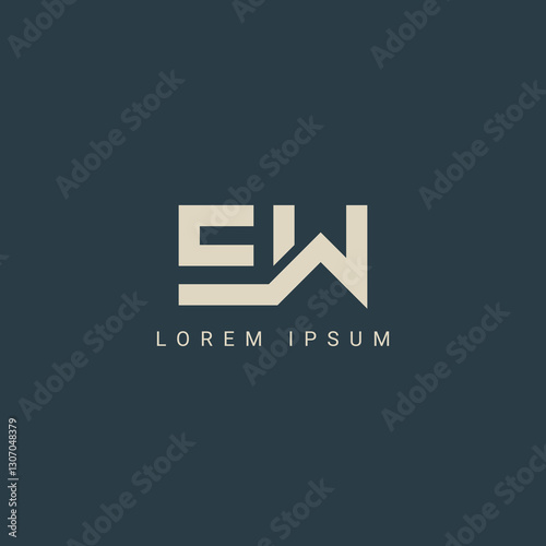 Initial modern letter EW, WE or EW logo icon design template vector, Initial Based Alphabet Icon Logo in Editable Vector Format