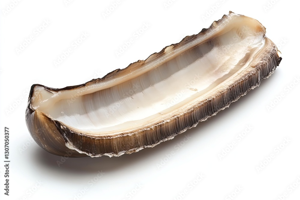 Razor clam slice isolated on white background Razor clam slice isolated on white background